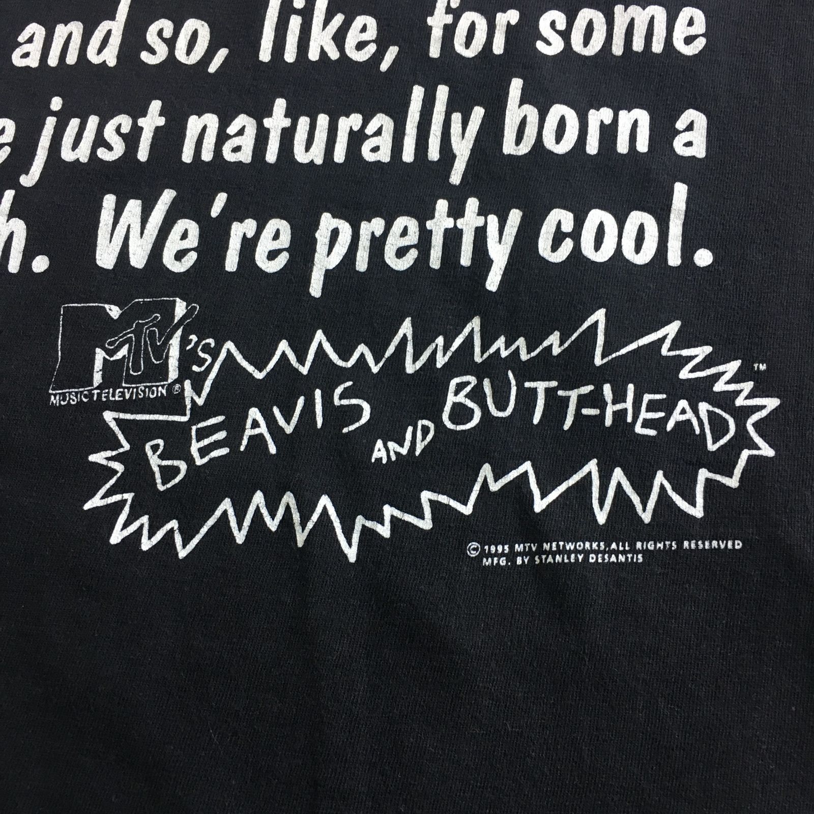 90s BEAVIS AND BUTT-HEAD PUNKS MTV Printed T-shirt ビーバスアンド 
