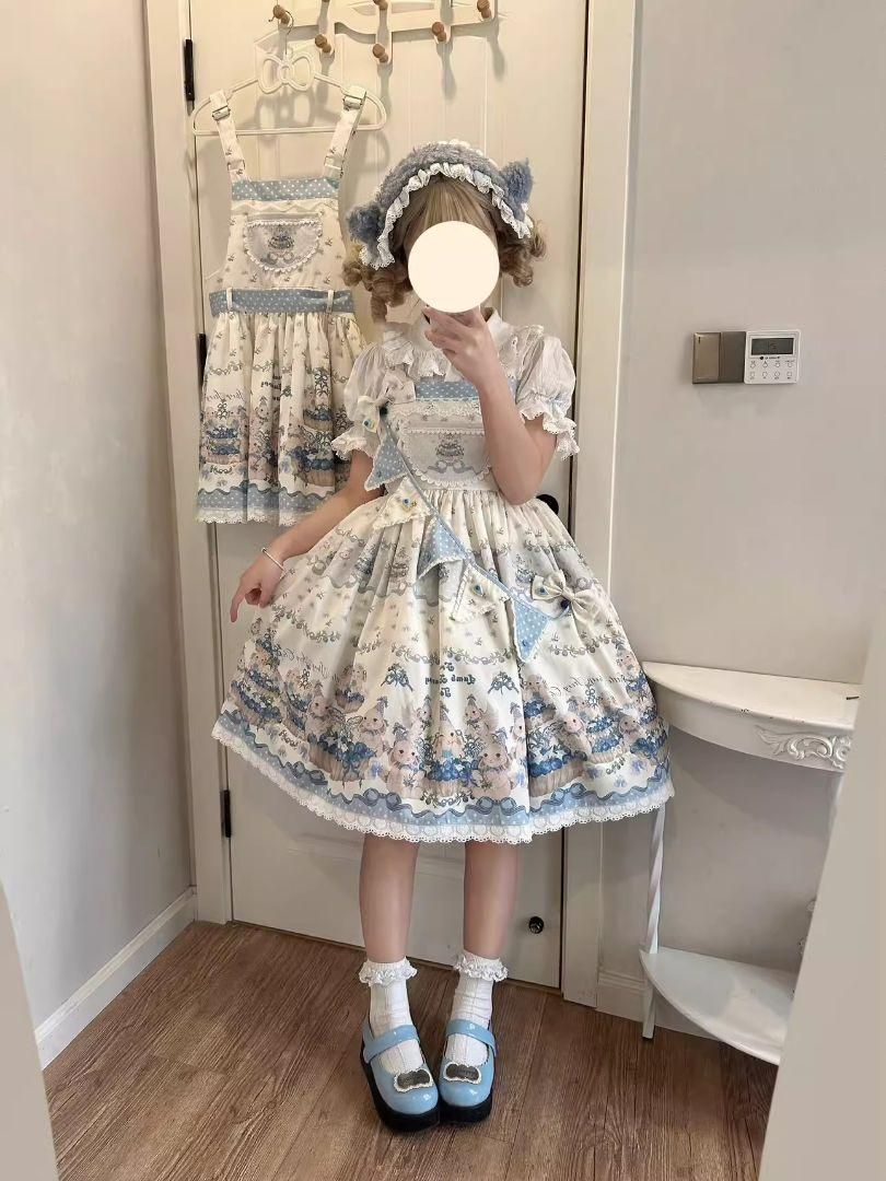 LT-90 豪華姫系 lolita 可愛 レトロ風 オリジナル 洋服 ロリータ ワンピース 美しい刺繍