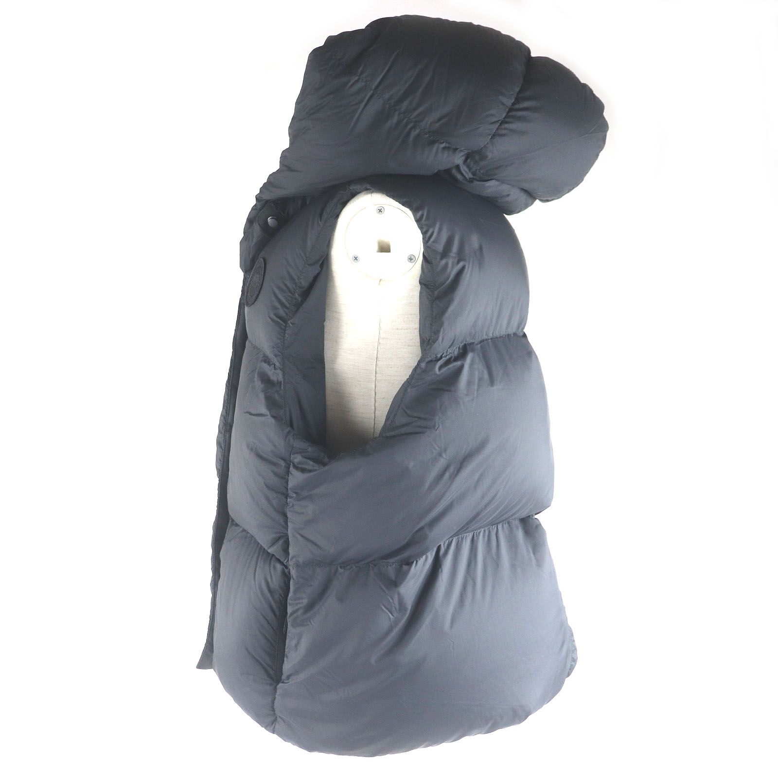 美品□CANADA GOOSE カナダグース 4831W Rhoda Hooded Vest ロゴ