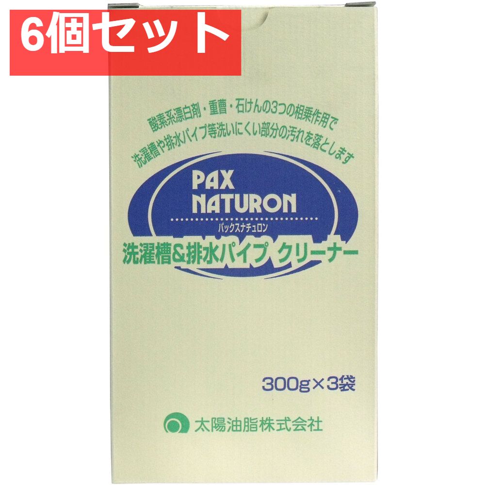 パックスナチュロン 洗濯槽＆排水パイプクリーナー 300g×3袋入 6個セット まとめ売り
