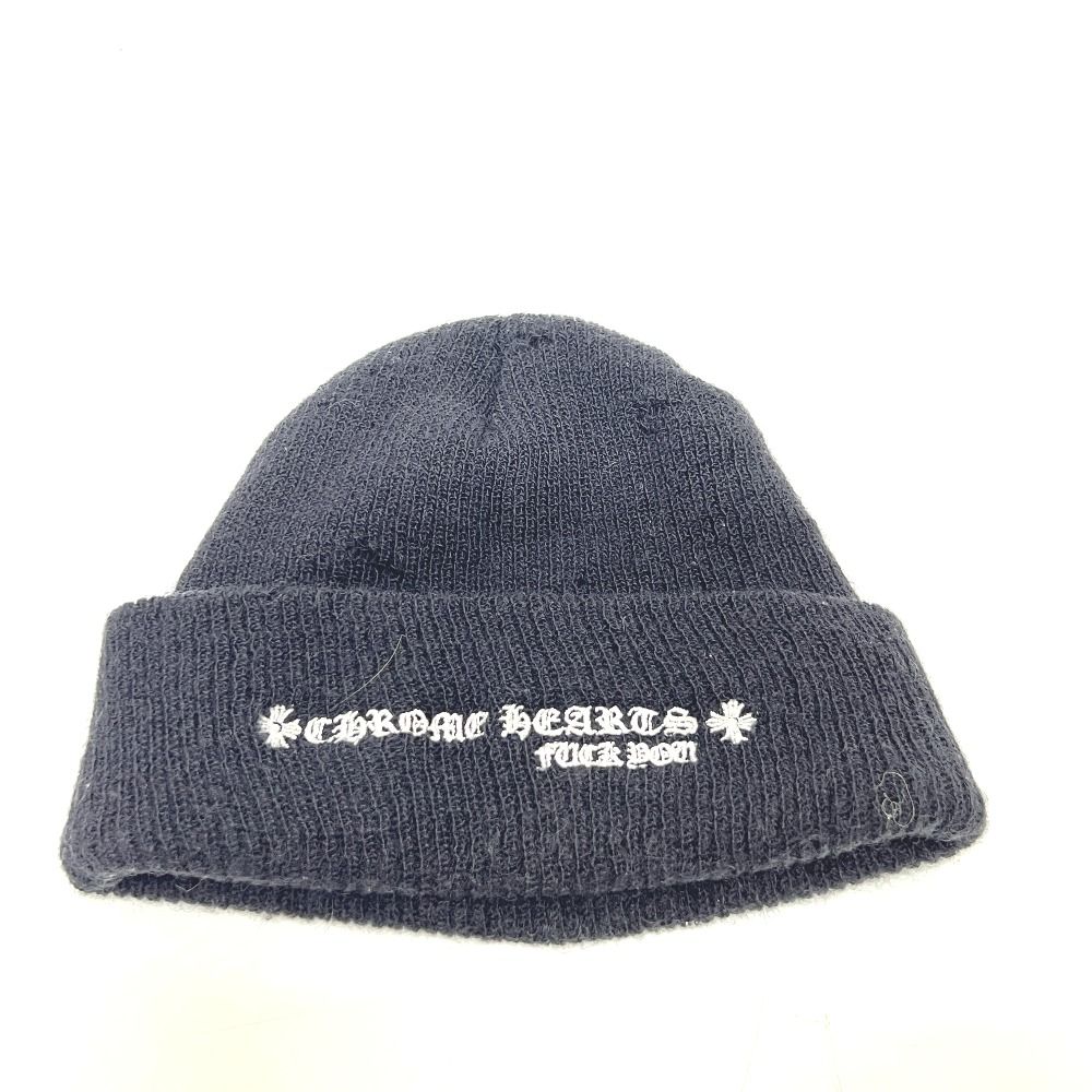 CHROME HEARTS クロムハーツ ニット帽 ロゴ ビーニー ウール