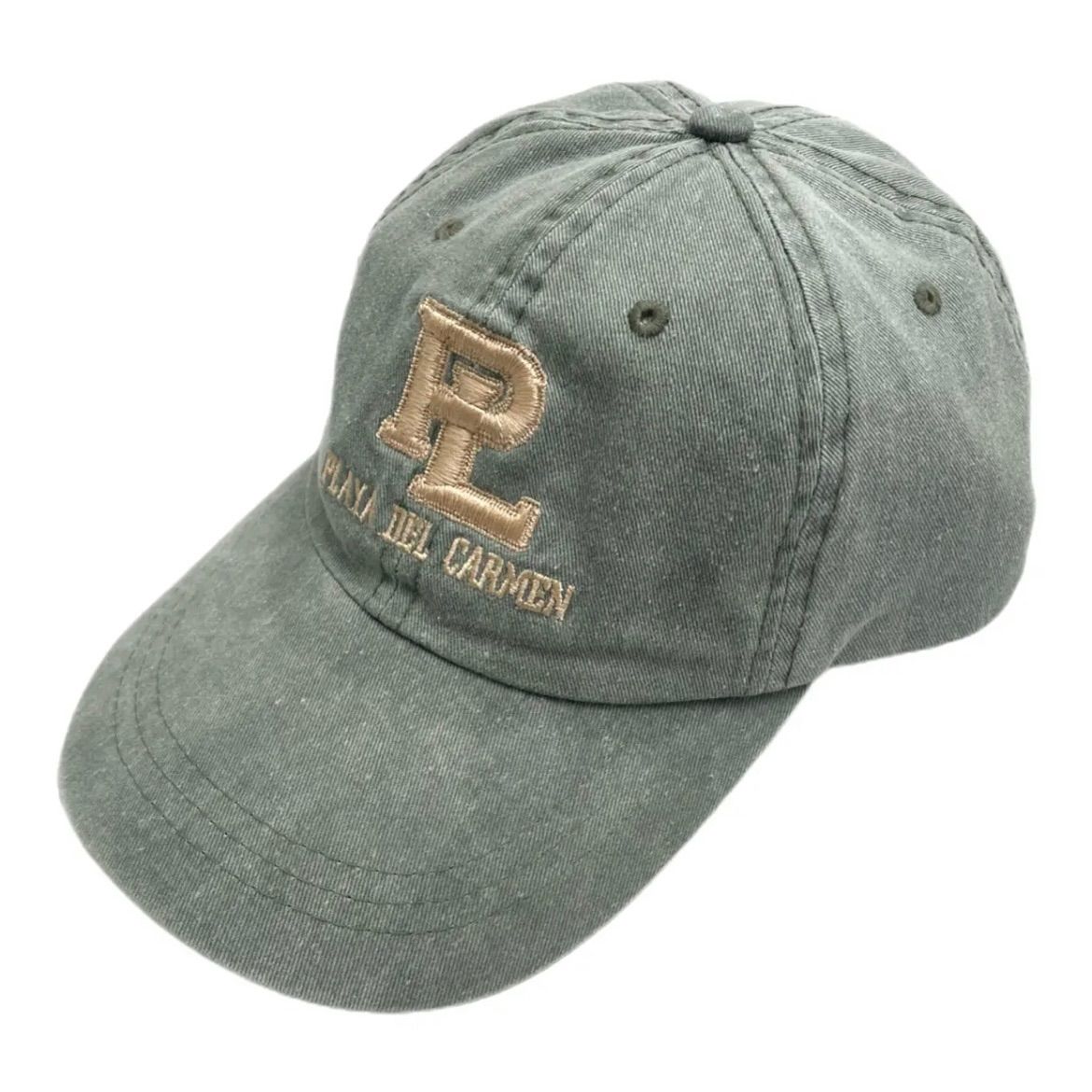 PL logo Cap / 刺繍 キャップ グリーン 古着 vintage ダークグリーン