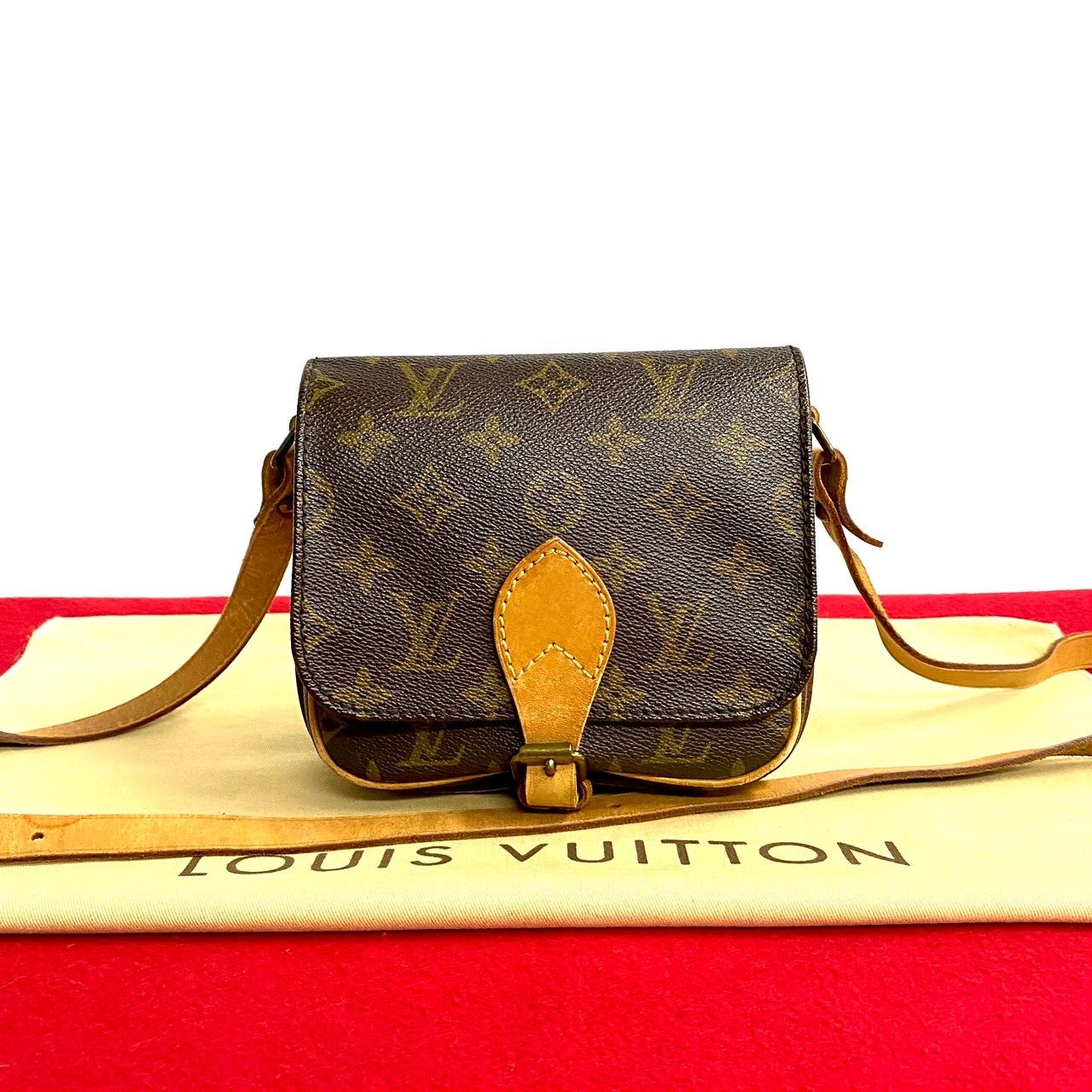 極 美品 LOUIS VUITTON ルイヴィトン カルトシエール モノグラム レザー 本革 ミニ ショルダーバッグ ポシェット ブラウン a71-6  - メルカリ