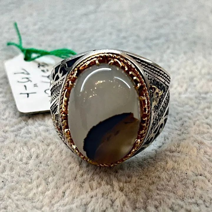 新品モンタナアゲート　シルバーリング モンタナアゲート｜シルバー925 天然石リング Mahika マヒカ