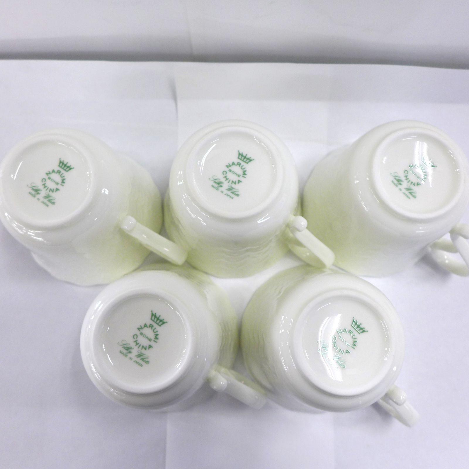 NARUMI ナルミ Silky White シルキーホワイト カップ＆ソーサー 5客