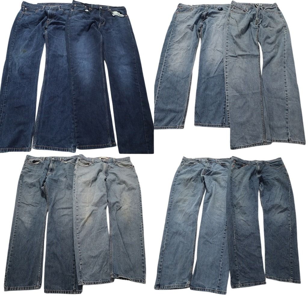 古着卸 リーバイス 505 デニム パンツ 8枚セット メンズ 36 インディゴブルー ライトブルー アメカジ 古着 NA5750