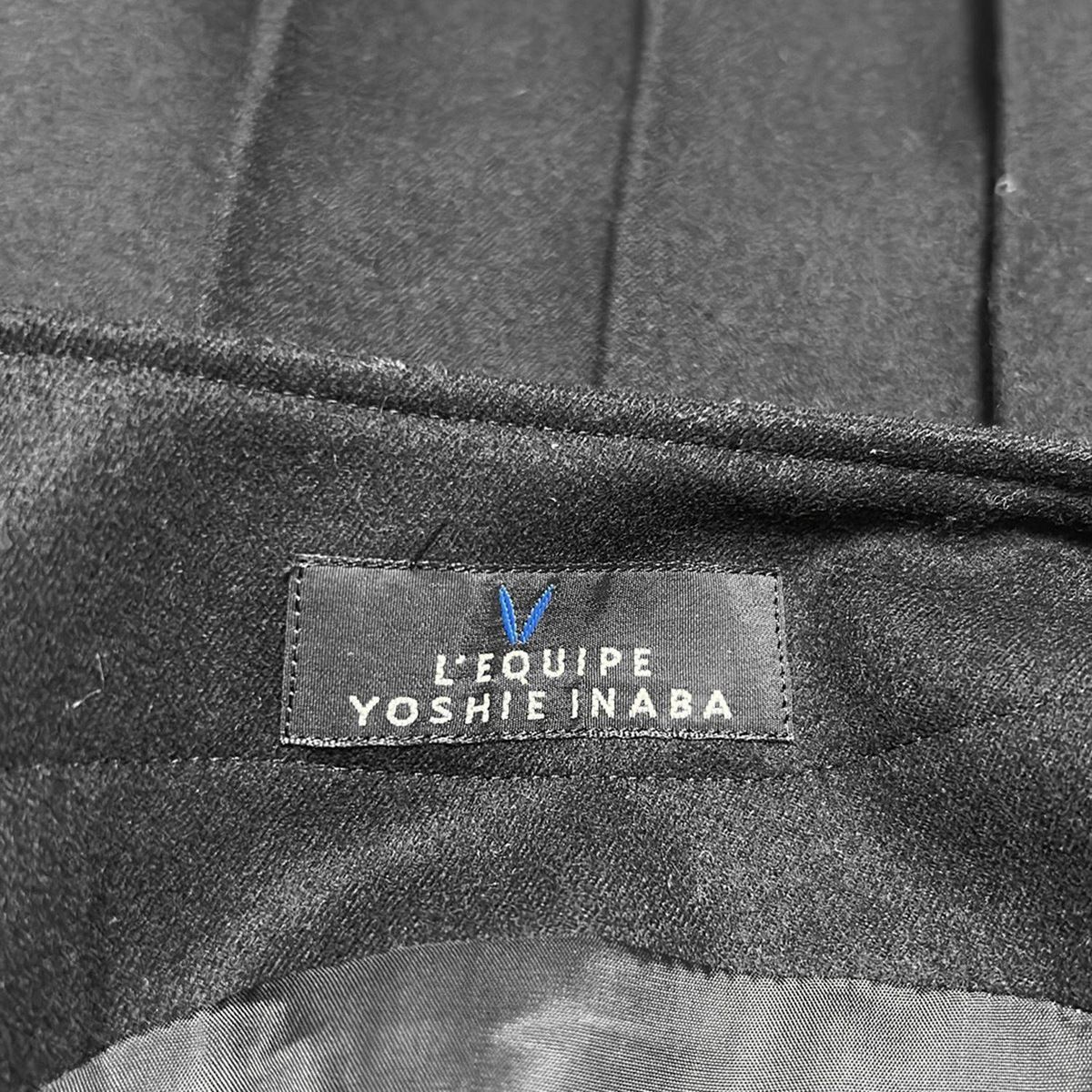 LEQUIPE レキップ ヨシエイナバ 黒ワンピース サイズ38　新品未使用 YOSHIE INABA レキップ ヨシエイナバL'EQUIPE スタンドカラー