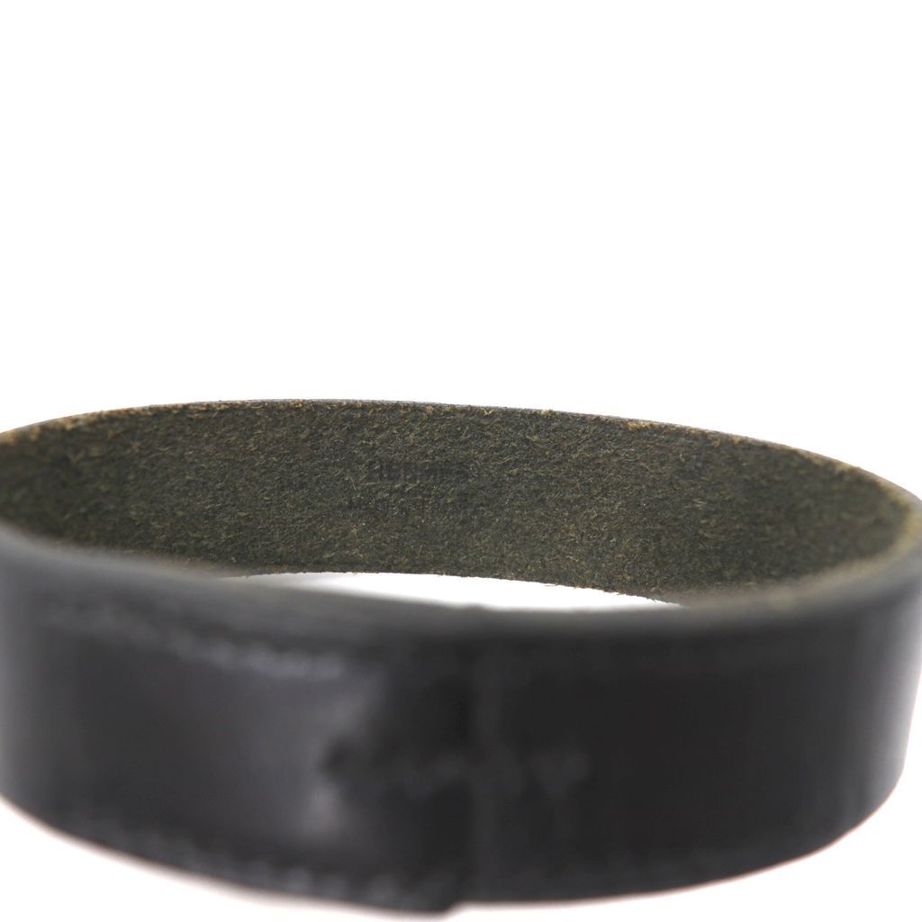 エルメス マルジェラ期 プールトゥール レザー ブレスレット ブラック レディース] マルジェラ期 エルメス プールトゥール ワイド レザー