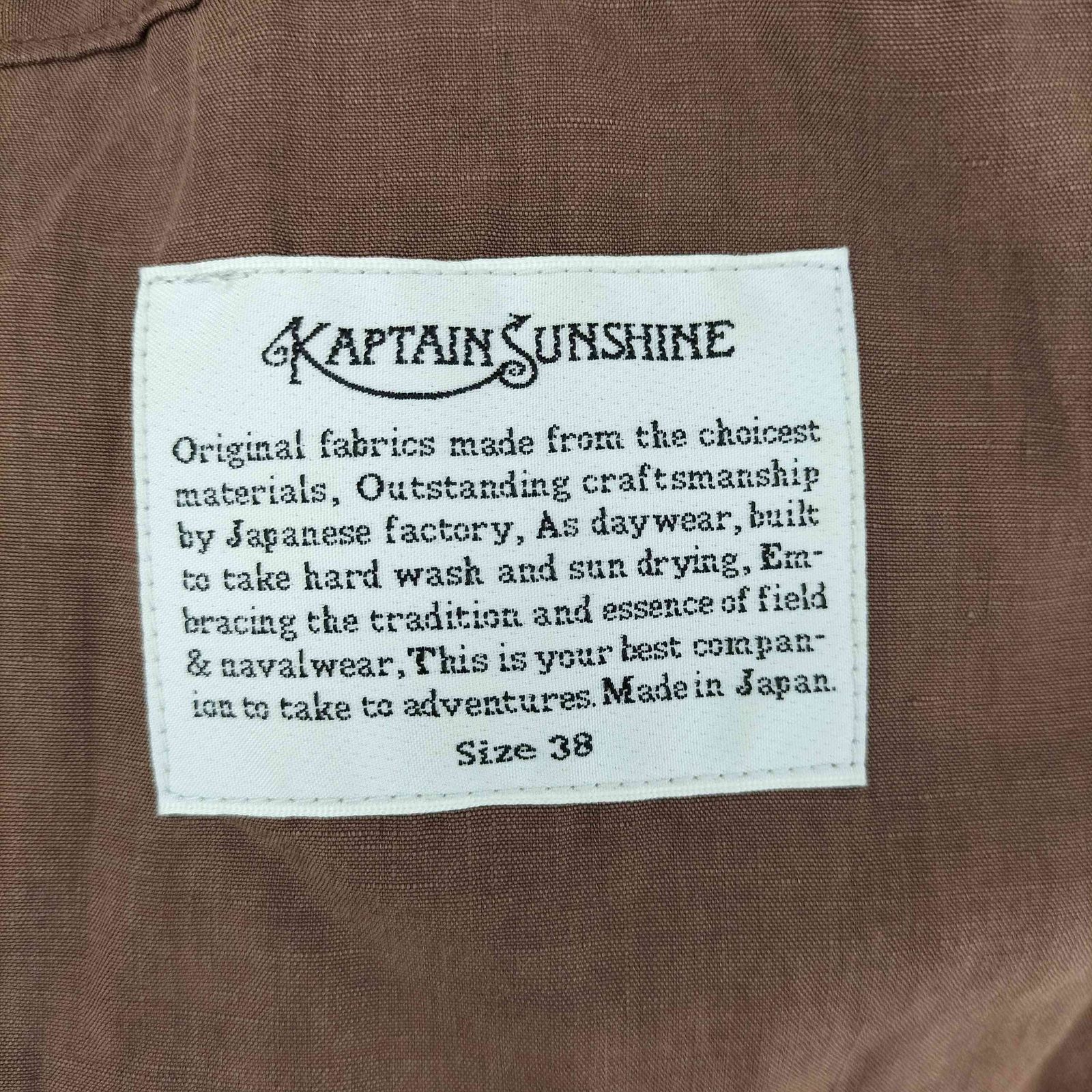 新品同様！キャプテンサンシャイン アトリエコート サイズ38 38 キャプテンサンシャイン（ KAPTAIN SUNSHINE ） アトリエ