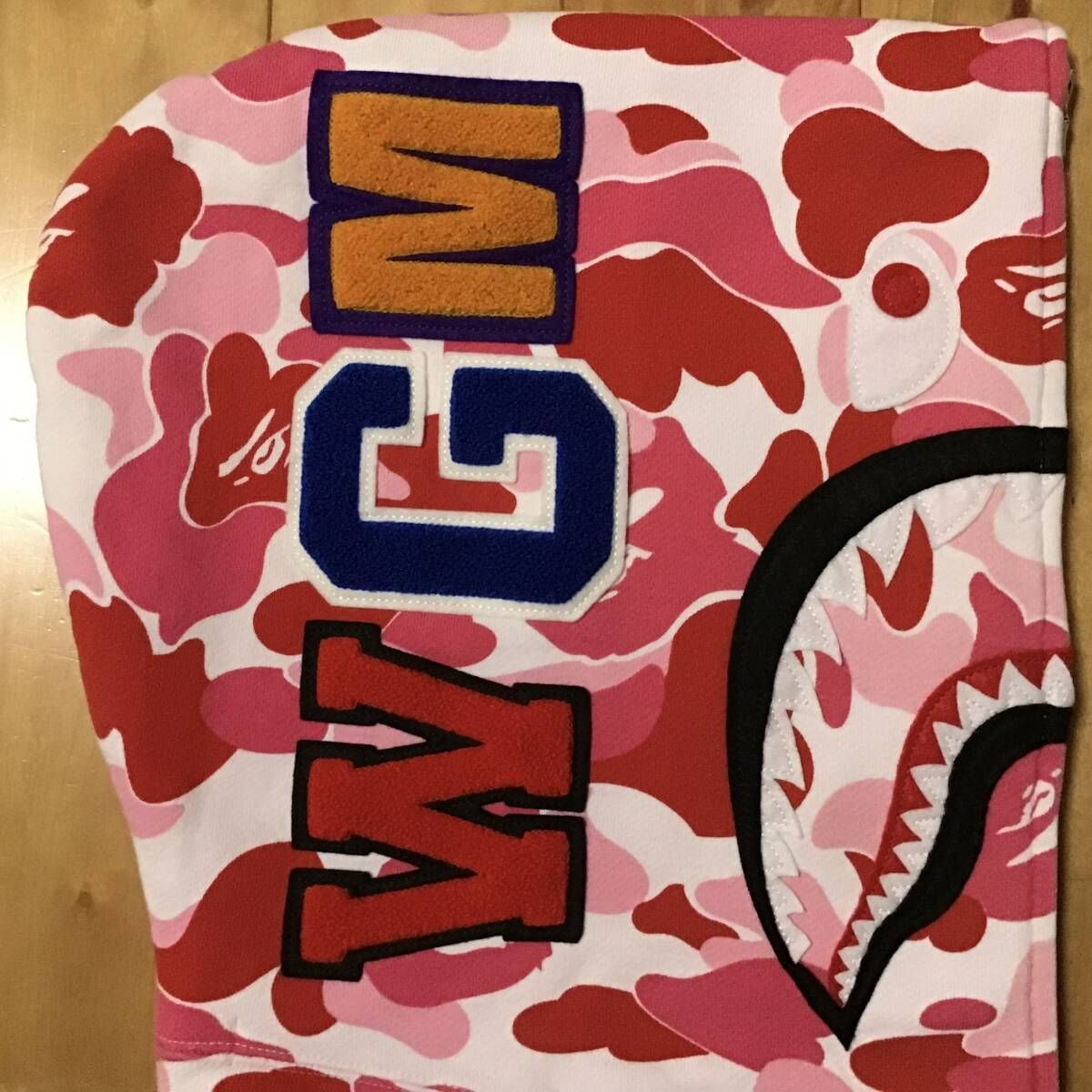 ABC camo Pink シャーク パーカー Mサイズ shark full zip