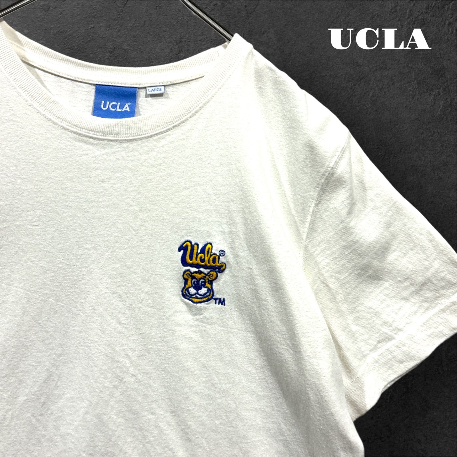 UCLA ユーシーエルエー　Tシャツ　ワンポイント　ホワイト　白　刺繍