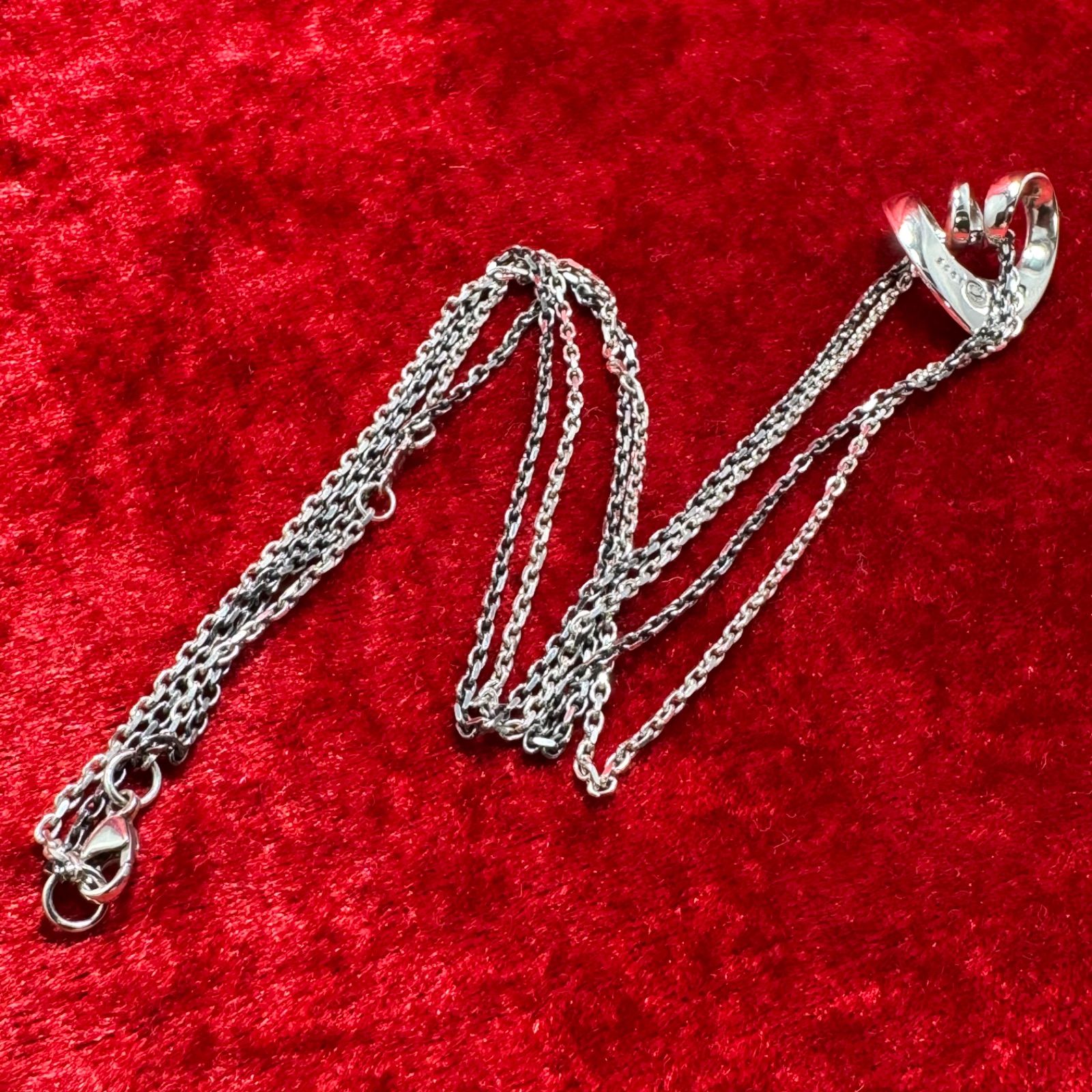 美品 2001年 ハートネックレス ジョージジェンセン/GEORG JENSEN 