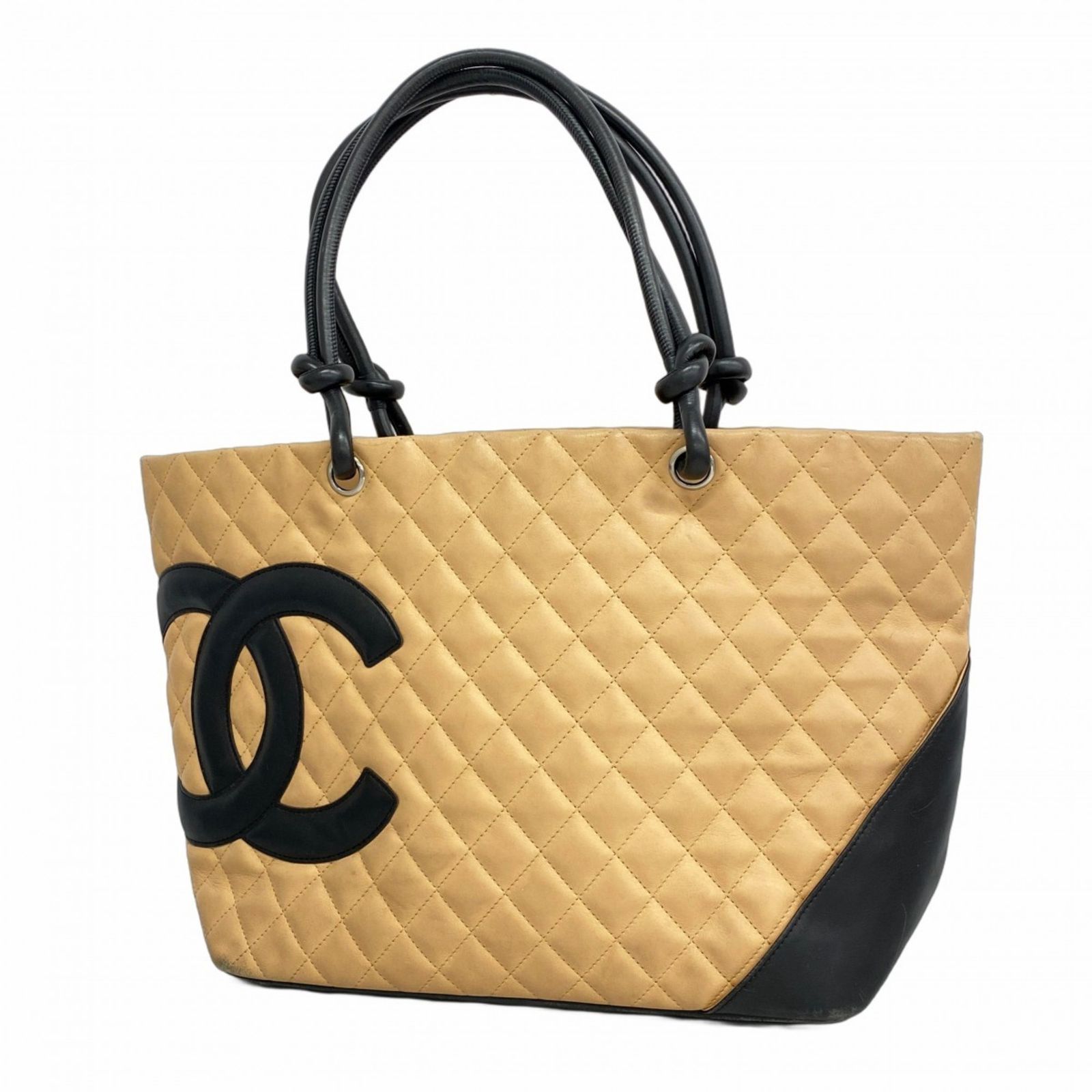シャネル　トートバッグ　カンボン　ラムスキン　ブラック シャネル(Chanel) シャネル トートバッグ カンボン ラムスキン