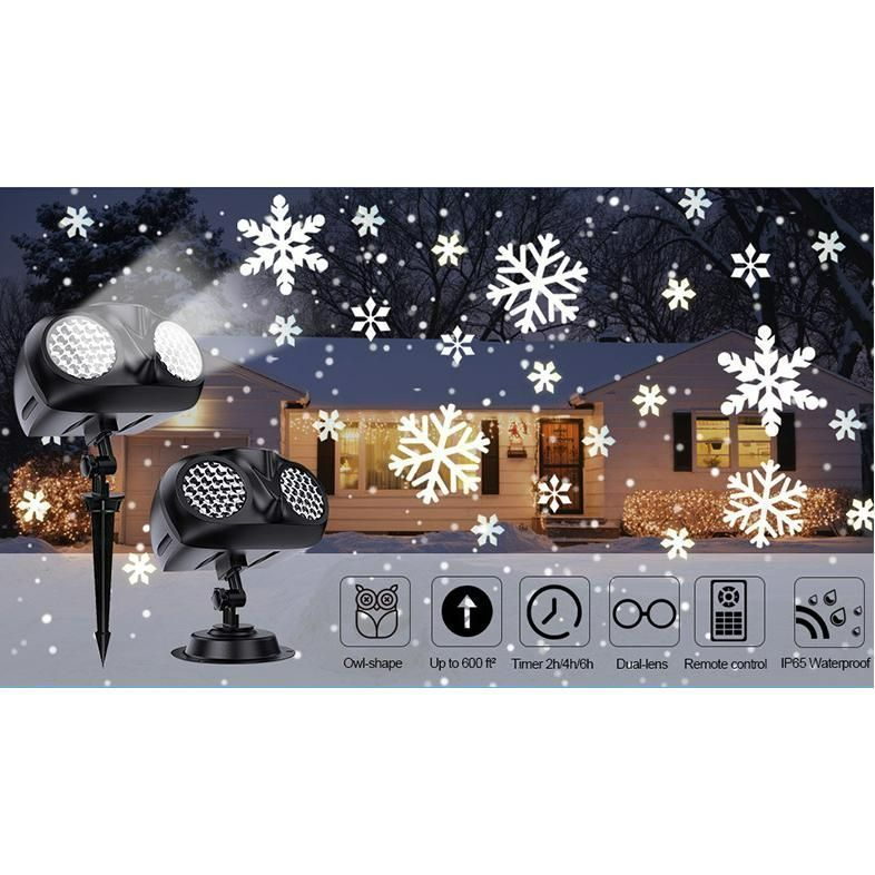 クリスマス プロジェクターライトLED投光器 投影ランプ 投影