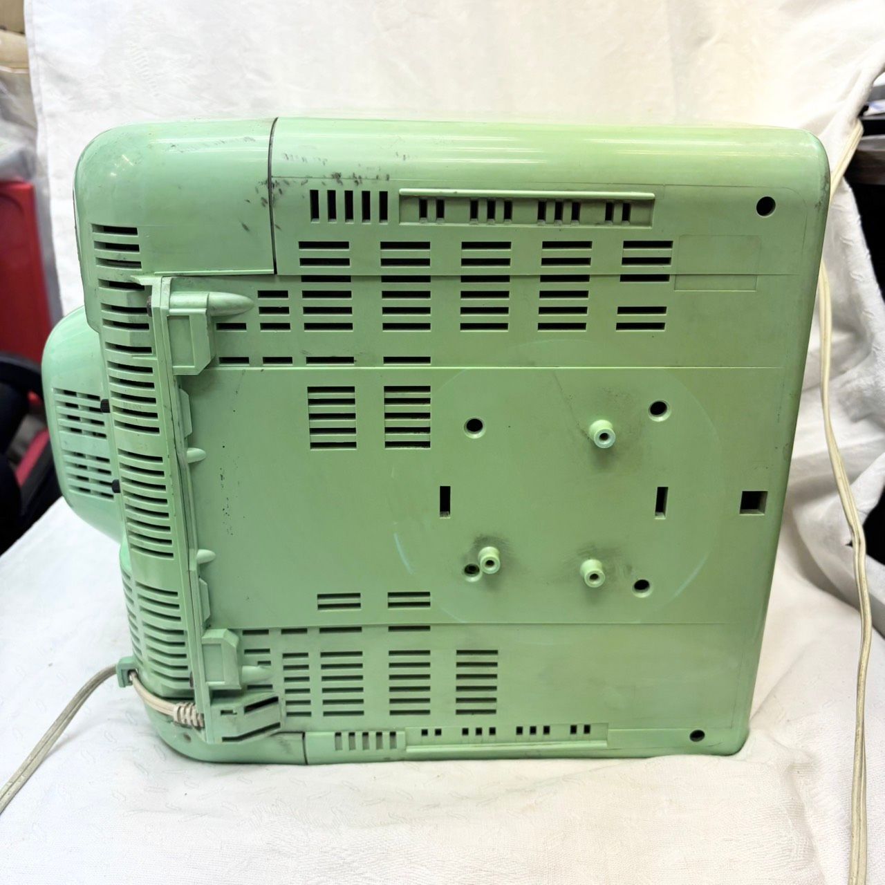 210 National レトロ ブラウン管テレビ グリーン TH11-S29 当時物