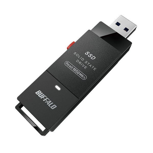 BUFFALO 外付けSSD 250GB USB-A+USB-C接続 Mac Windows対応 ブラック SSD-SCH250U3-BA