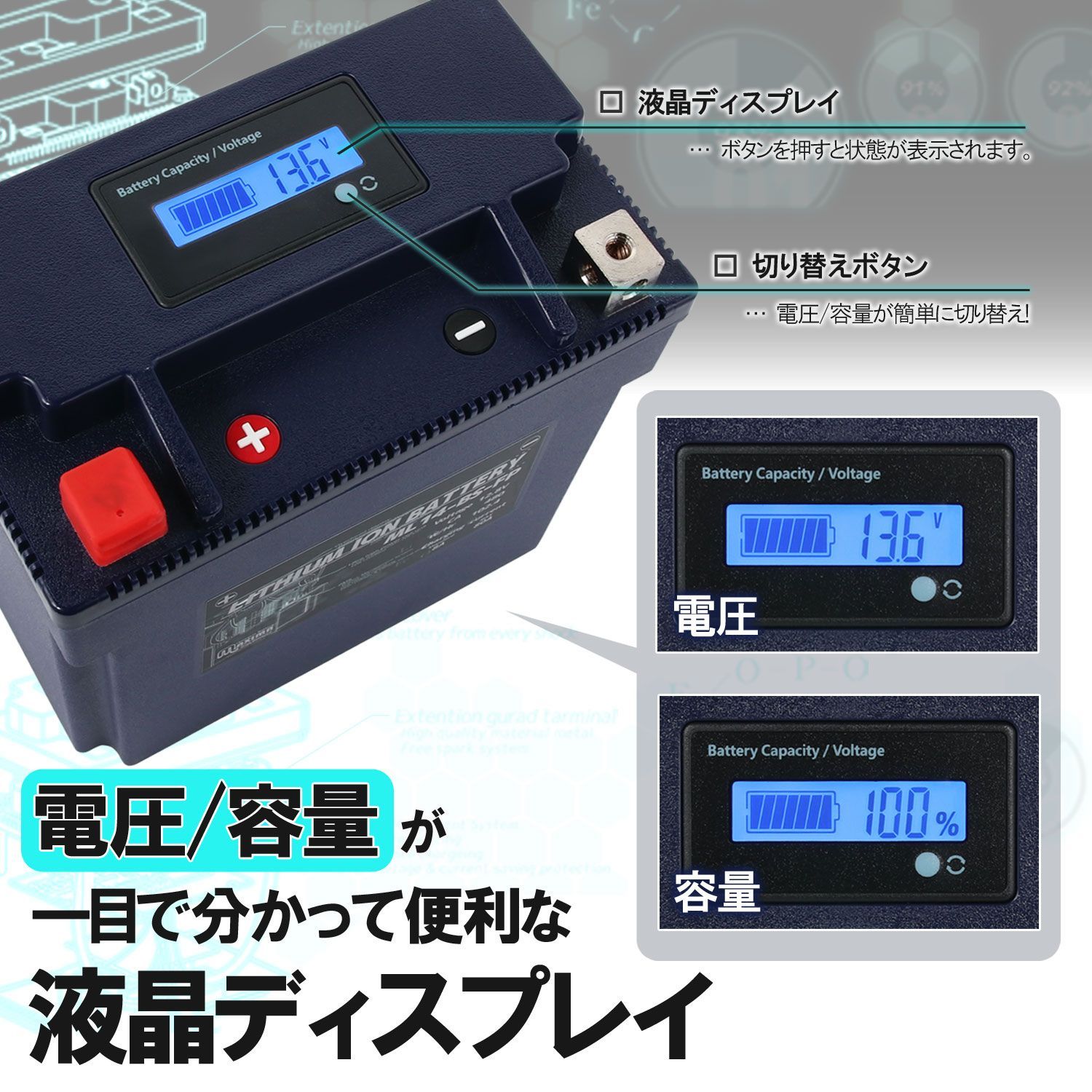 マキシマバッテリー 互換 YTZ12S バイク用 リチウムイオンバッテリー