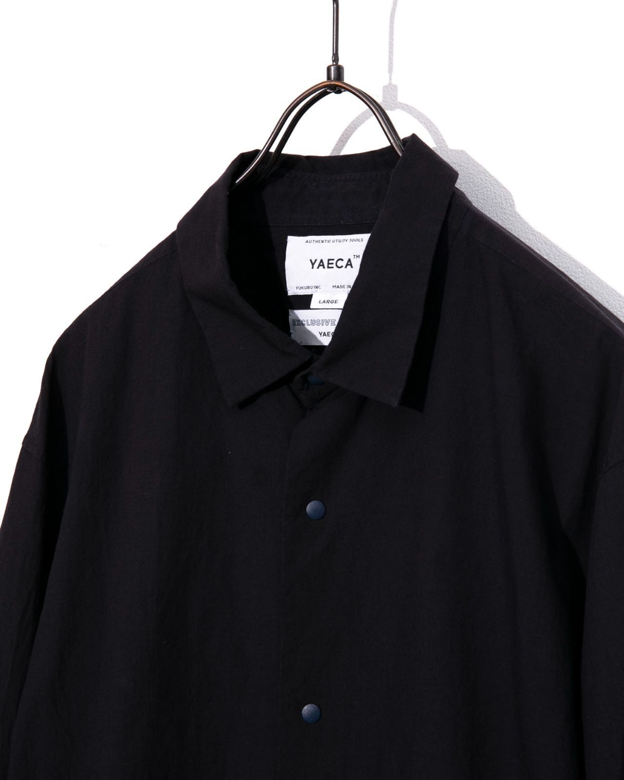 YAECA ヤエカ 長袖シャツ スナップボタン ワンサイドポケット付き YAECA(ヤエカ) スナップボタン長袖シャツ COMFORT SHIRT RELAX