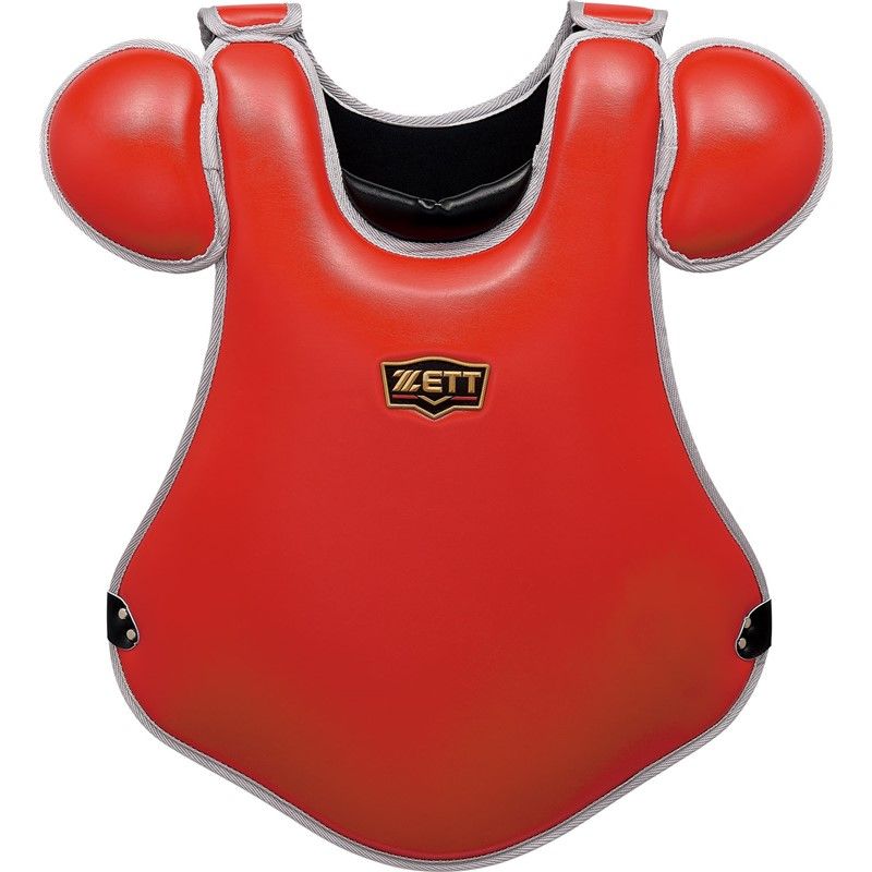 zett(ゼット) 軟式用 プロテクター 野球ソフト 軟式 プロテクター (blp3298ca-6413)、レッド/シルバー