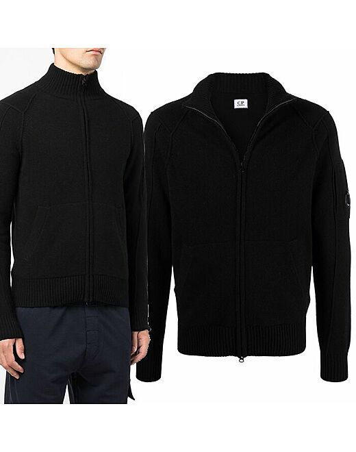 C.P. COMPANY Men's ARM LENS Wool Zip Up Cardigan Regular 11CMKN090A シーピーカンパニー ジップニットカーディガン