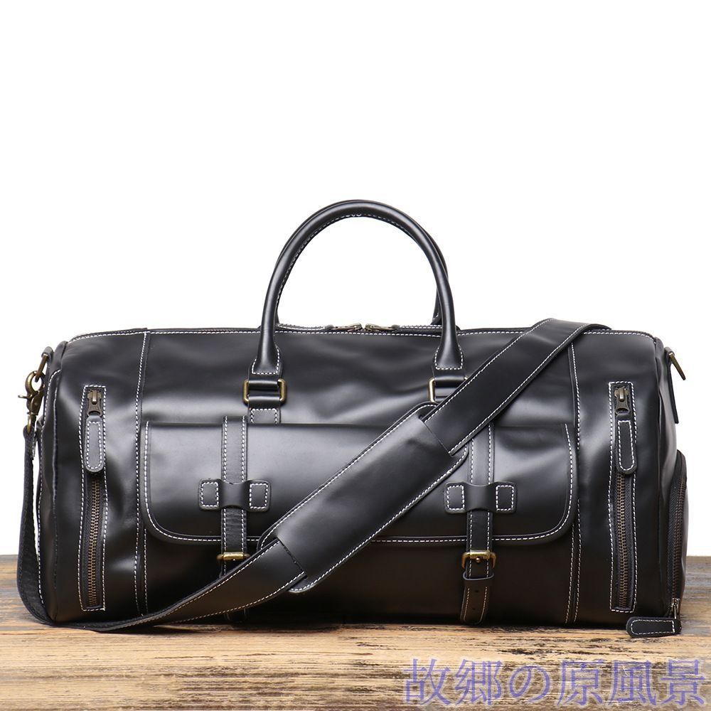 大容量 メンズ 本革 ボストンバッグ 新品 旅行 トラベルバッグ レザー ショルダー 出張 ゴルフバッグ おしゃれ シンプル