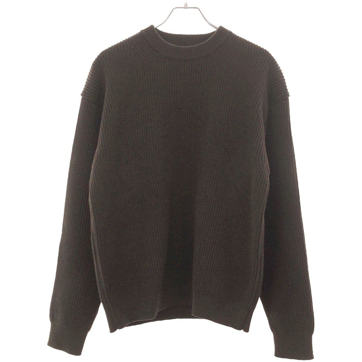 AURALEE オーラリー 23AW FRANCH MERINO RIB KNIT P/O フレンチメリノリブニットセーター A23AP03FR ダークブラウン 2 IT7THKV3GWEU AURALEE ⁄ オーラリー | FRENCH MERINO RIB KNIT CARDIGAN (メンズ