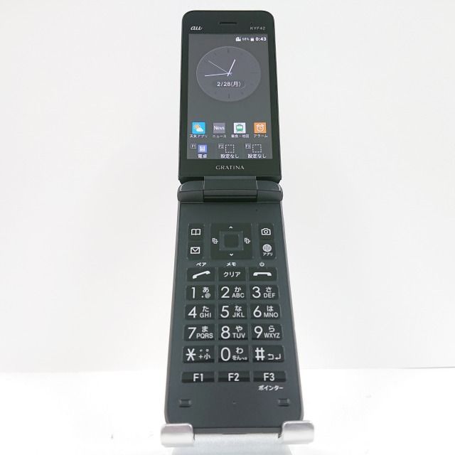 au GRATINA KYF42 ブラック　美品 GRATINA KYF42 au ブラック 送料無料 本体 c08284