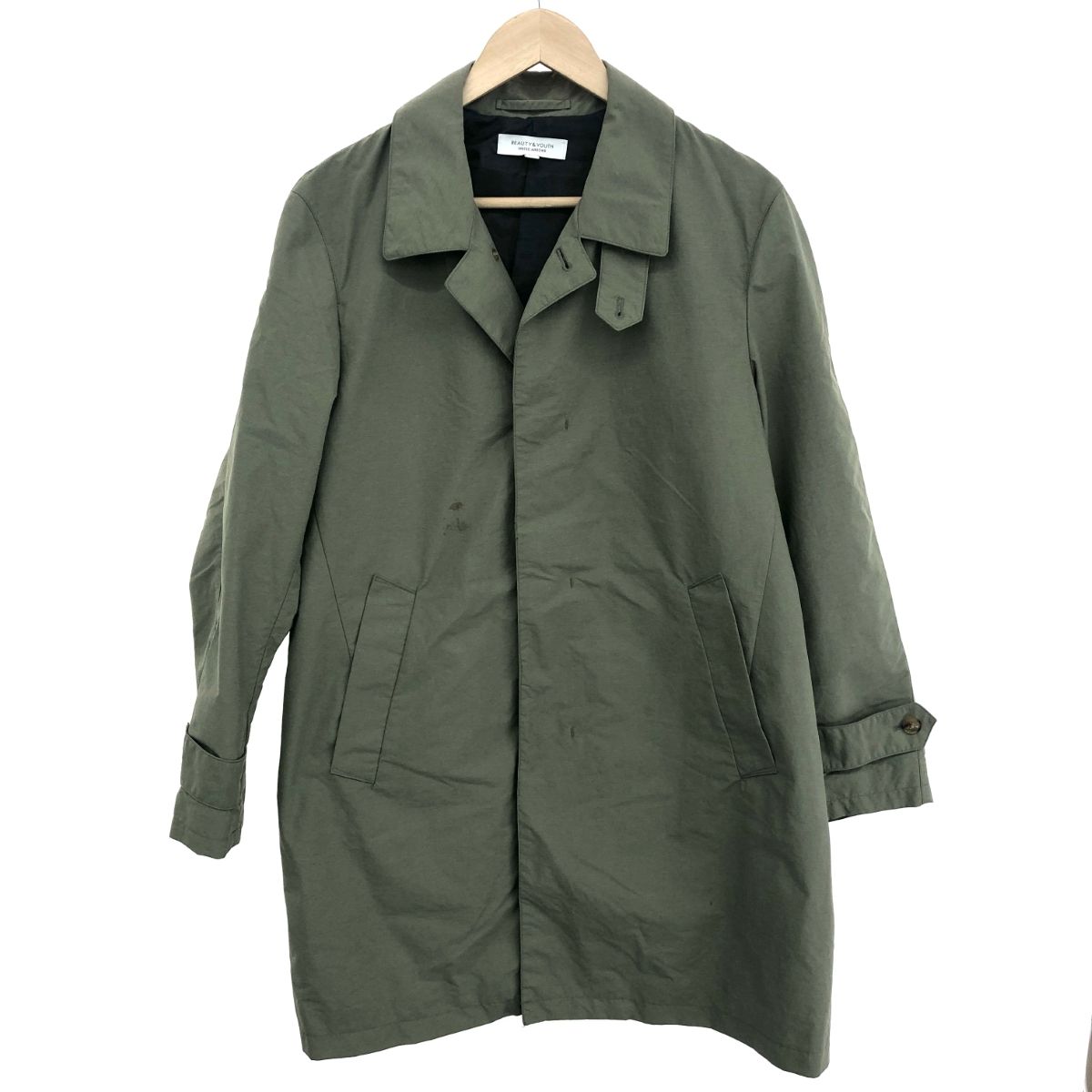 UNITEDARROWS ビューティu0026ユースユナイテッドアローズ ステンカラー コート サイズ:M 1225-115-8608 カーキ ナイロン メンズ 240001106131