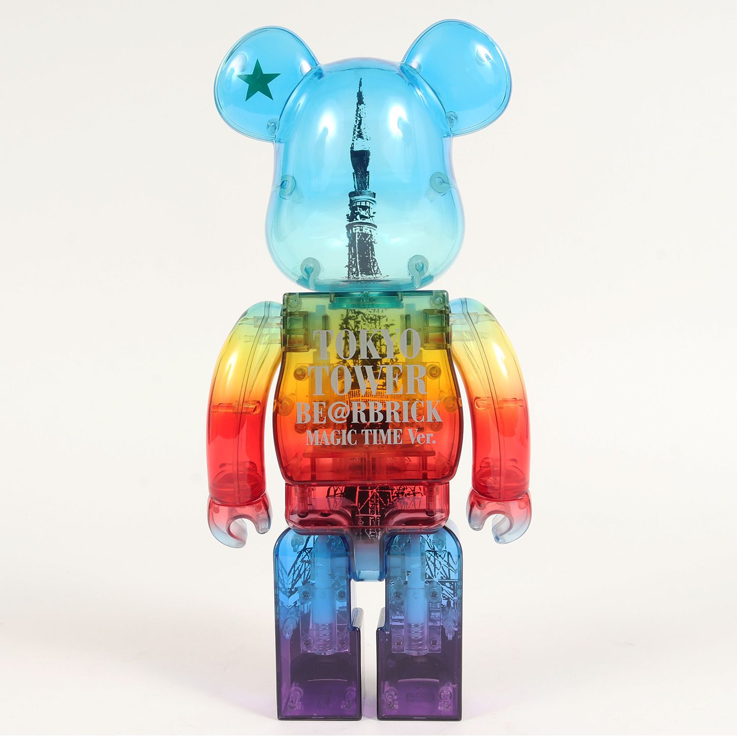 新品 MEDICOM TOY メディコムトイ 2015年モデル BE@RBRICK 400% TOKYO TOWER MAGIC TIME Ver. 東京タワー  マジックタイム ブルー オレンジ系 400% 箱付き - メルカリ