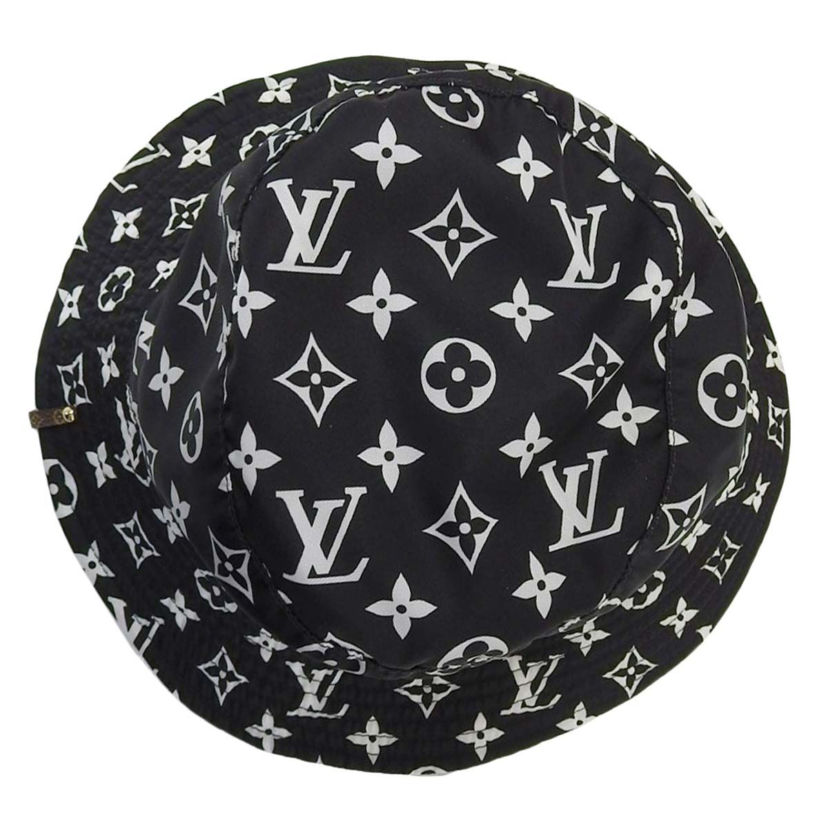 Louis Vuitton バケットハット ブラック×モノグラム柄 春らしい