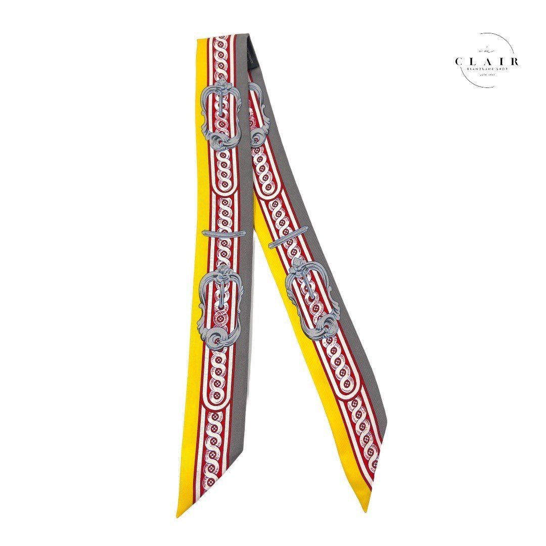 極美品】 HERMES エルメス ツイリーブリッド・ドゥ・クール黄色 - メルカリ