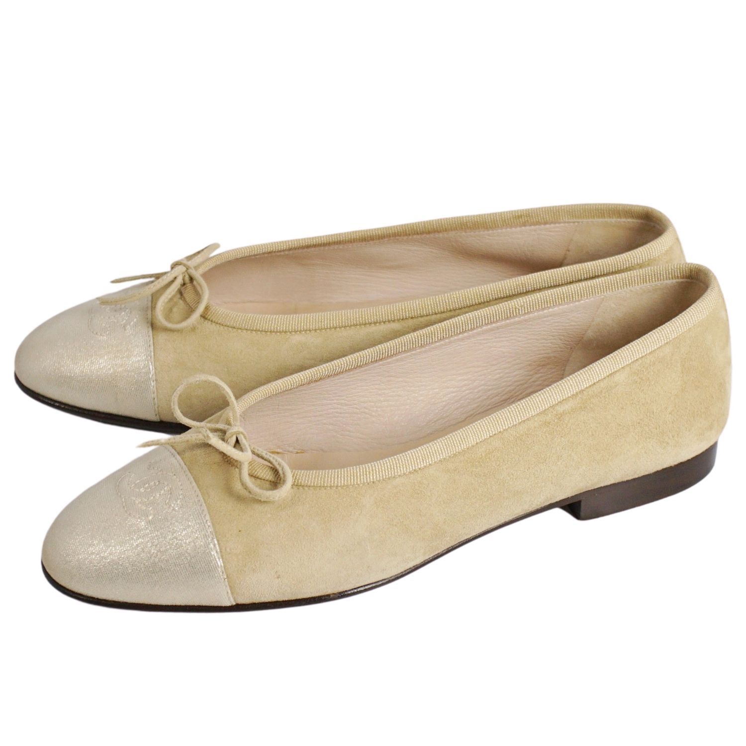 シャネル CHANEL パンプス バレリーナ A02819 リボン ココマ