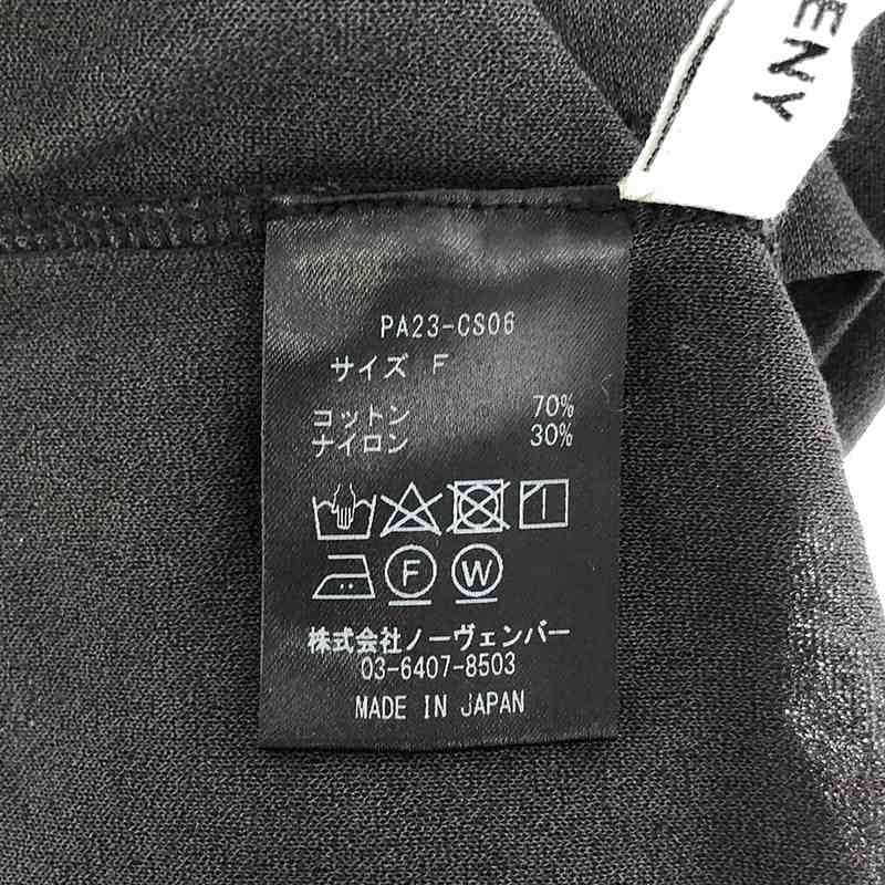 【新品】  PHEENY / フィーニー | 2023AW | Cotton nylon seer long sleeve Tシャツ | F | ブラック | レディース 新品】 PHEENY / フィーニー | 2023AW | Cotton nylon seer long