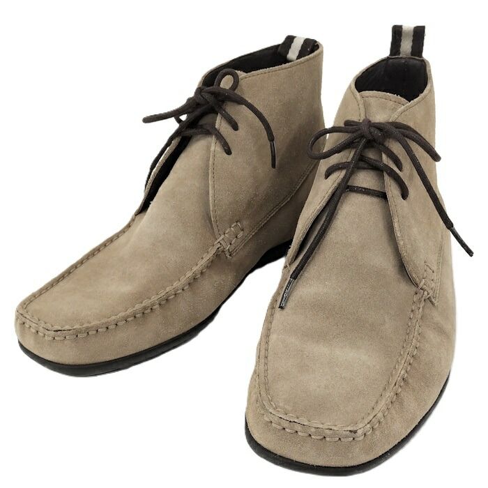 BALLY モカシンブーツ スウェード ベージュ