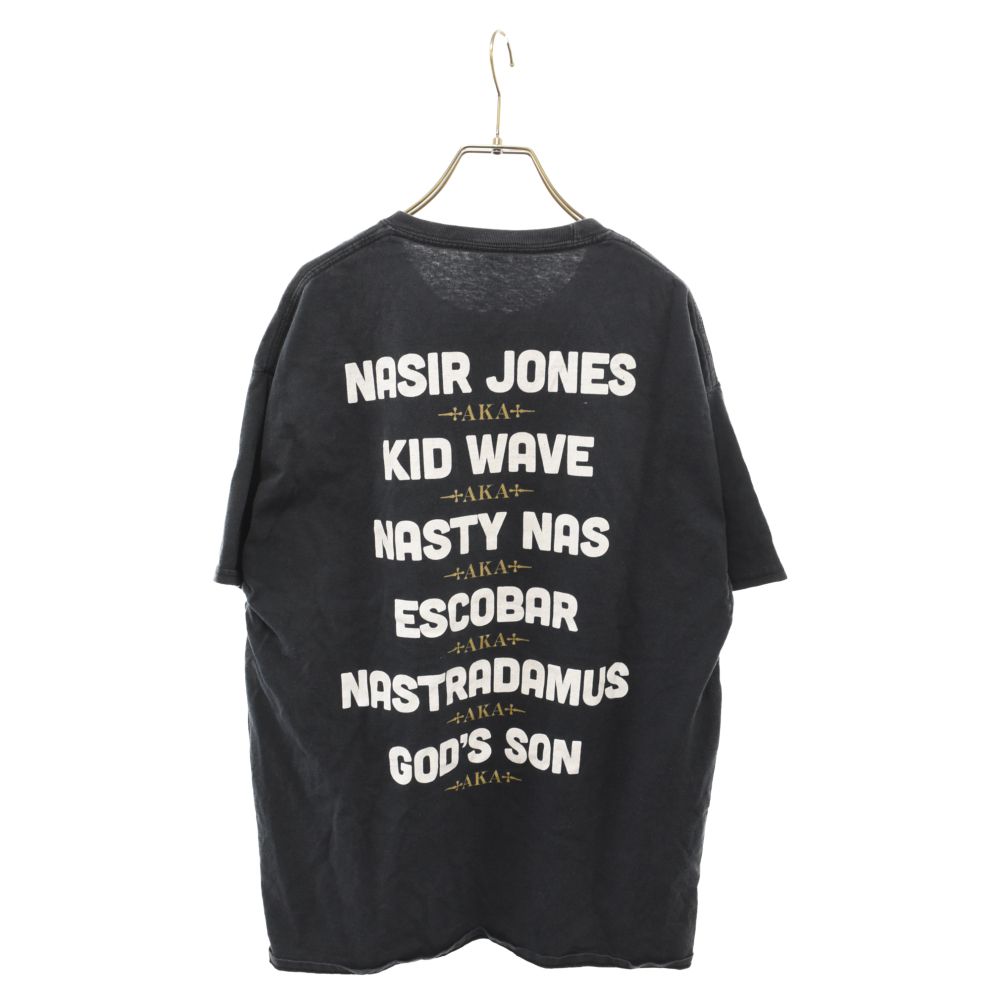 VINTAGE (ヴィンテージ) 10s NAS Life Is Good - Double Sided AKA ナズ 両面プリント Tシャツ ブラック