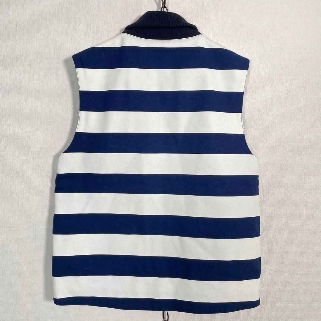 CUTAATE ダック生地 ワークベスト ボーダー 中綿 メンズL KANDAIZUMI_COM