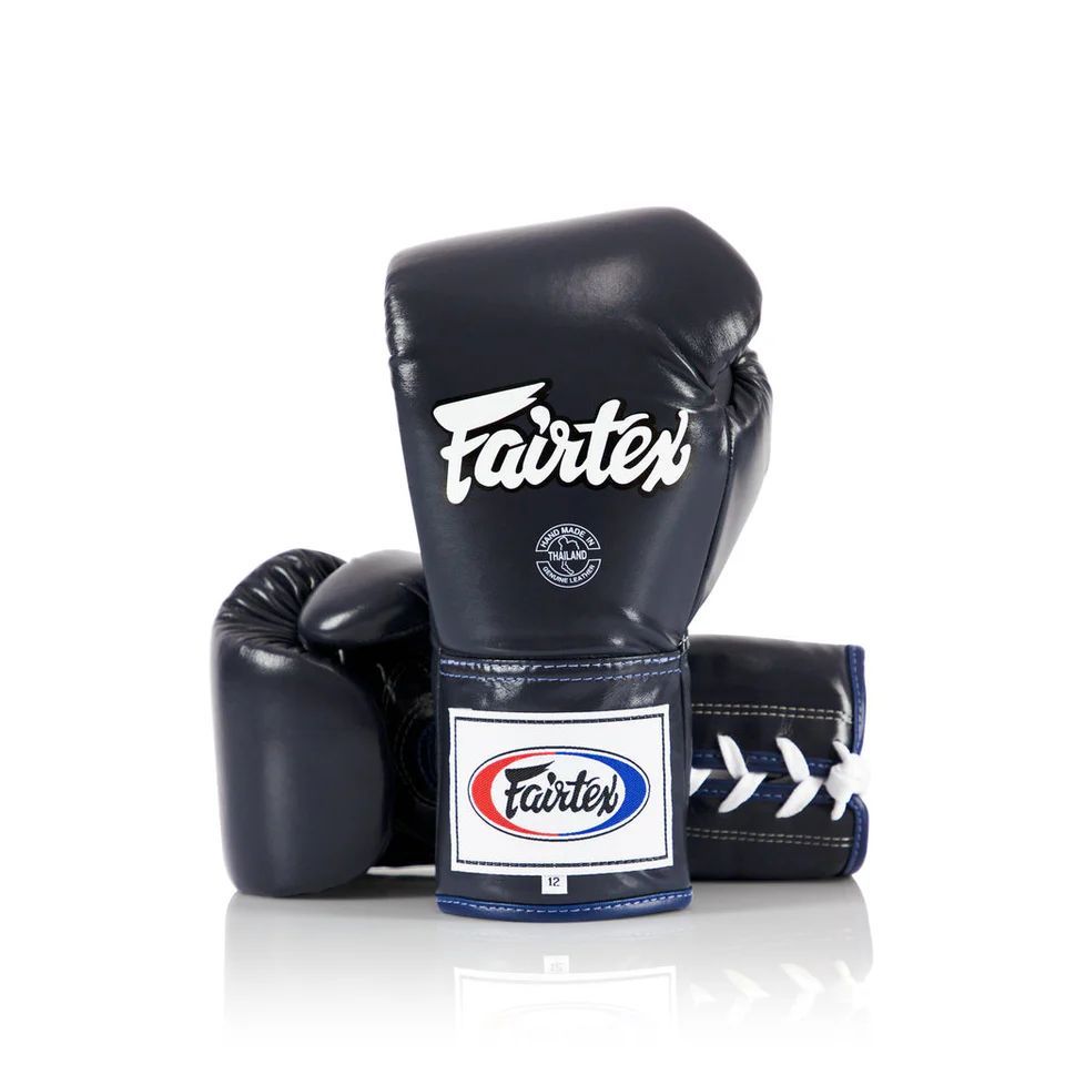 Fairtex 節約 プロコンフェディショングローブ（Lace UP 紐式）ブルー 8oz