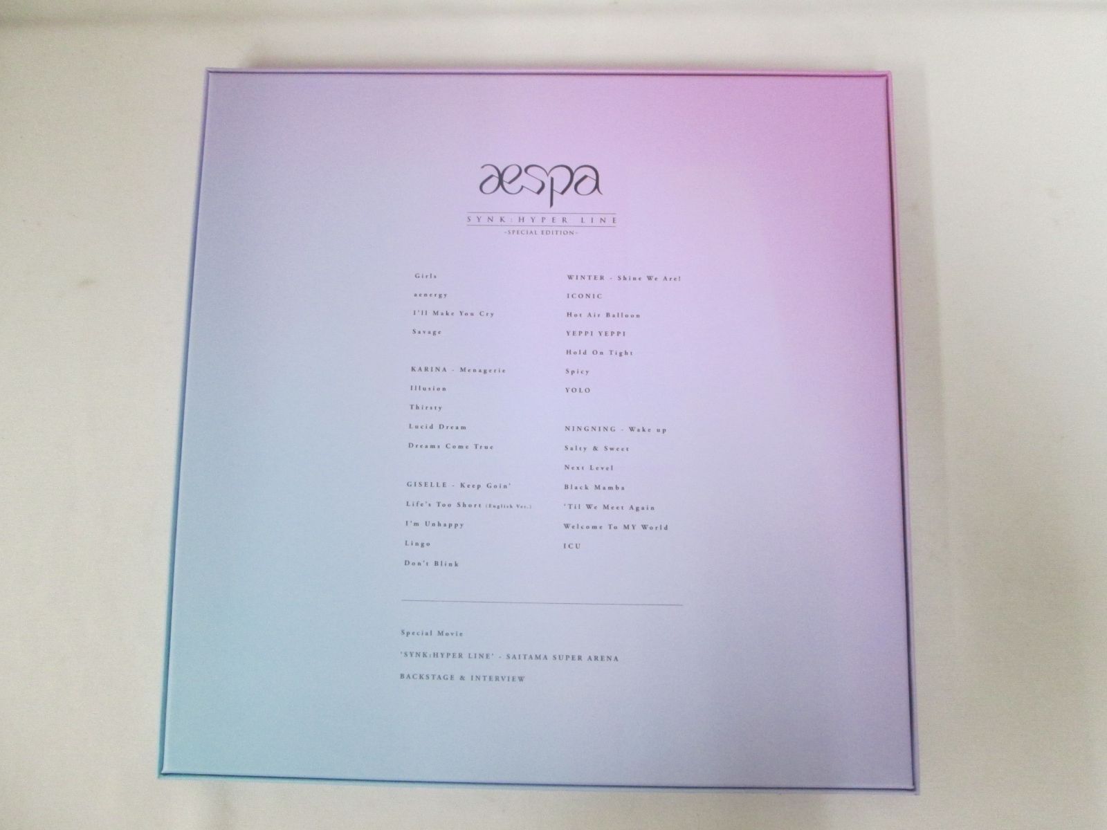 【極美品】aespa LIVE 2023 SYNK HYPER LINE DVD aespa - Aespa Live Tour 2023 'Synk : Hyper Line' In Japan