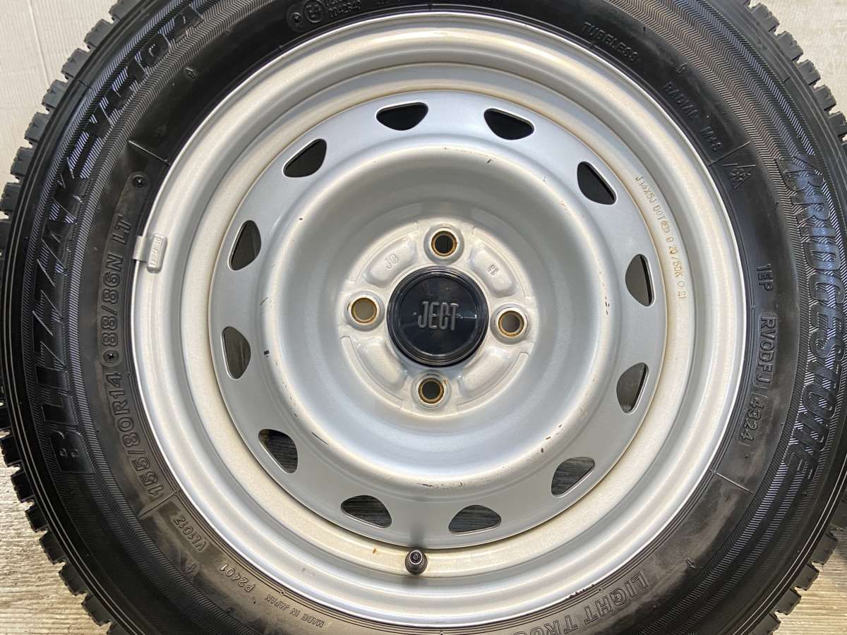激安大特集！ 155 80R14 88 86LT ブリヂストン ブリザック VL10A JECT J9 14x5.0 40 100-4穴 タイヤ スタッドレスタイヤ ホイールセット 4本セット w14250926013