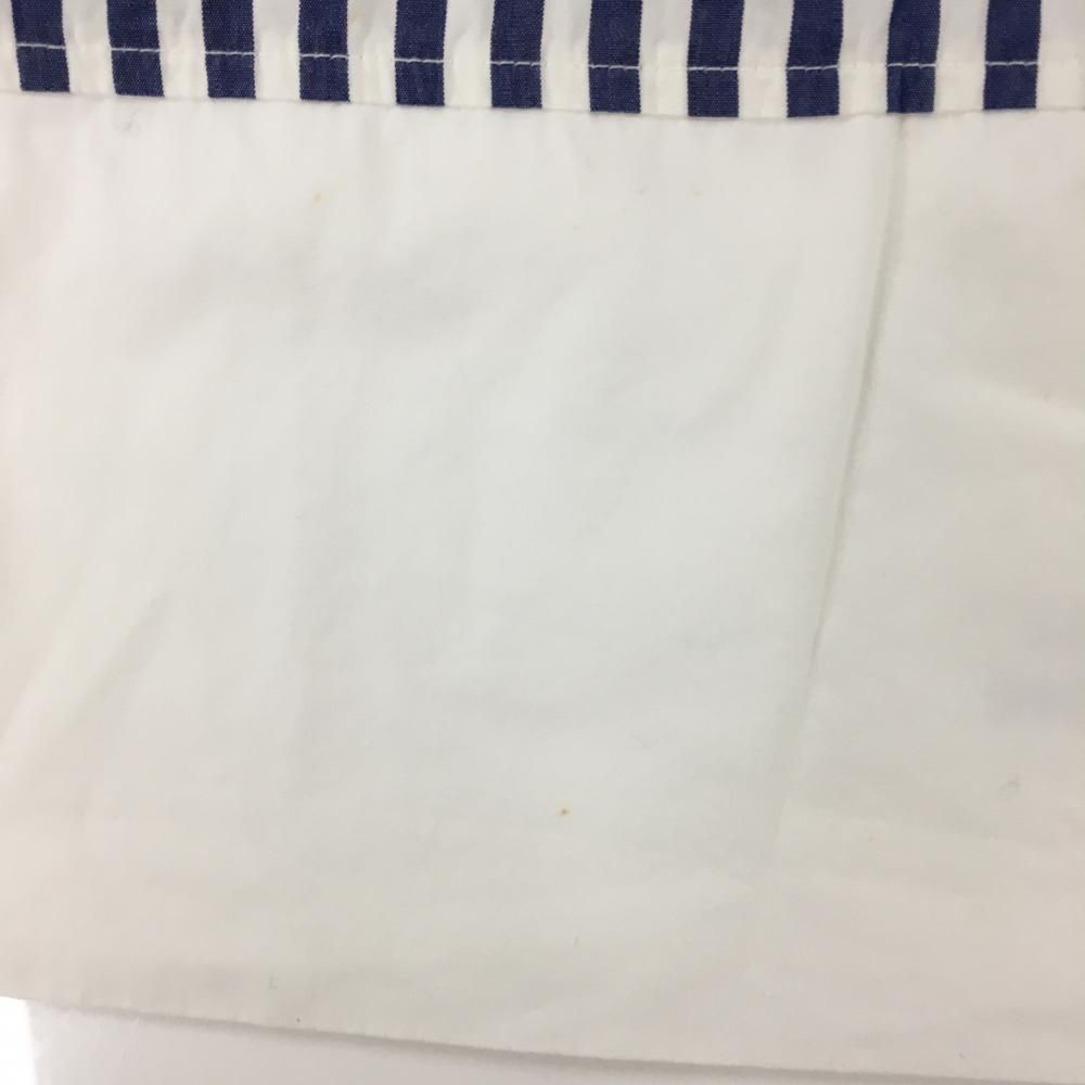 ☆特価☆パーリーゲイツ 半袖ポロワンピース 白×ネイビー ストライプ