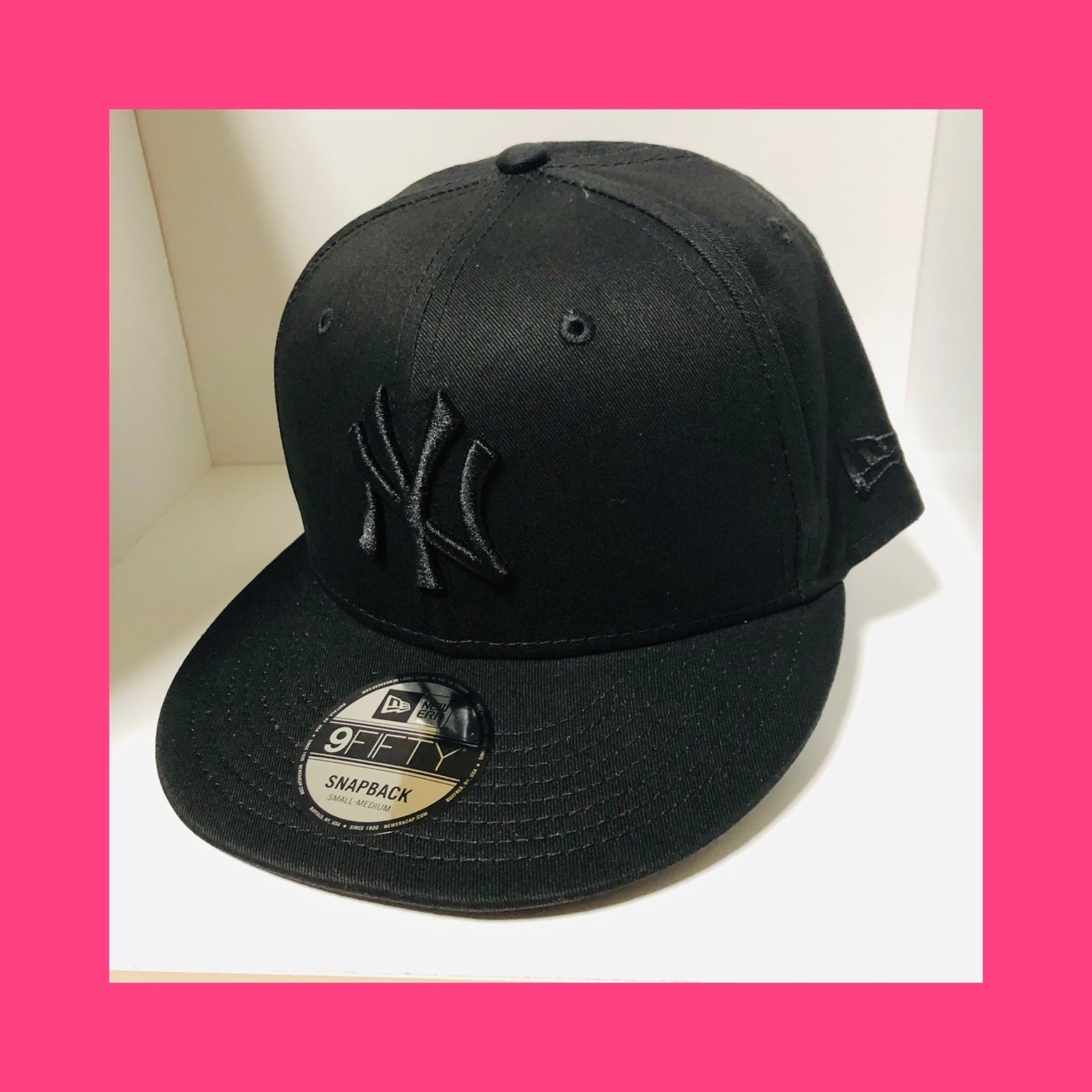 New Era ニューエラ 黒×黒 帽子 キャップ S-M newera - 海外限定SHOP