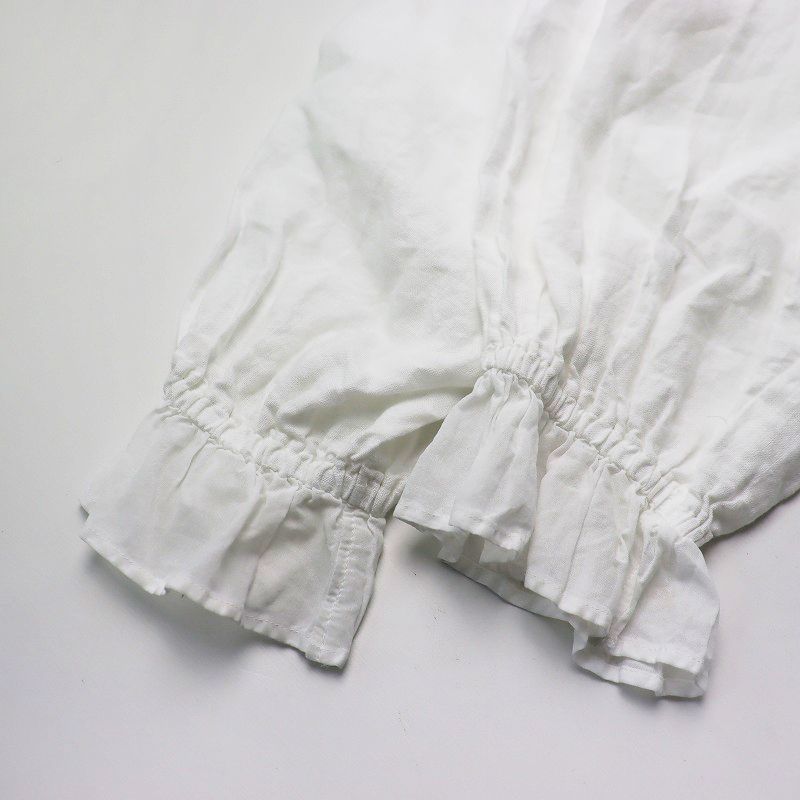 nest Robe 2023AW リネン×ボイル2WAYフリルブラウス