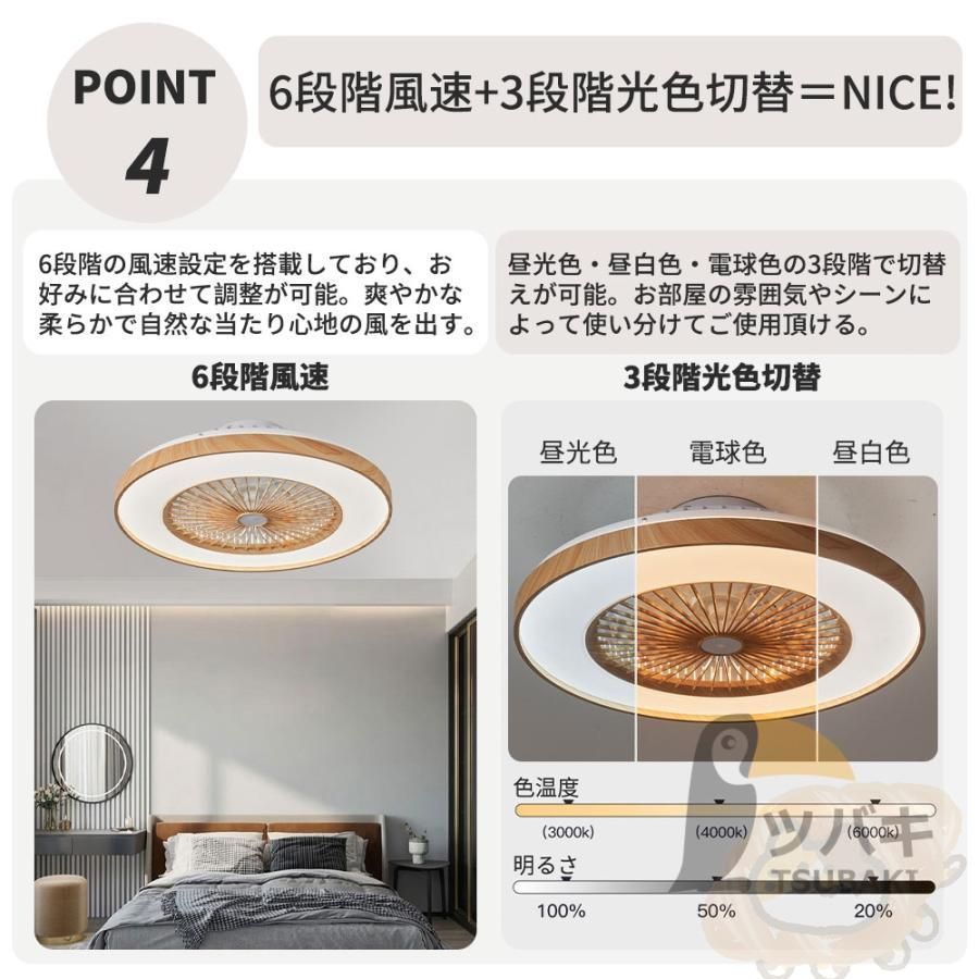 調光調色 ファン付き照明