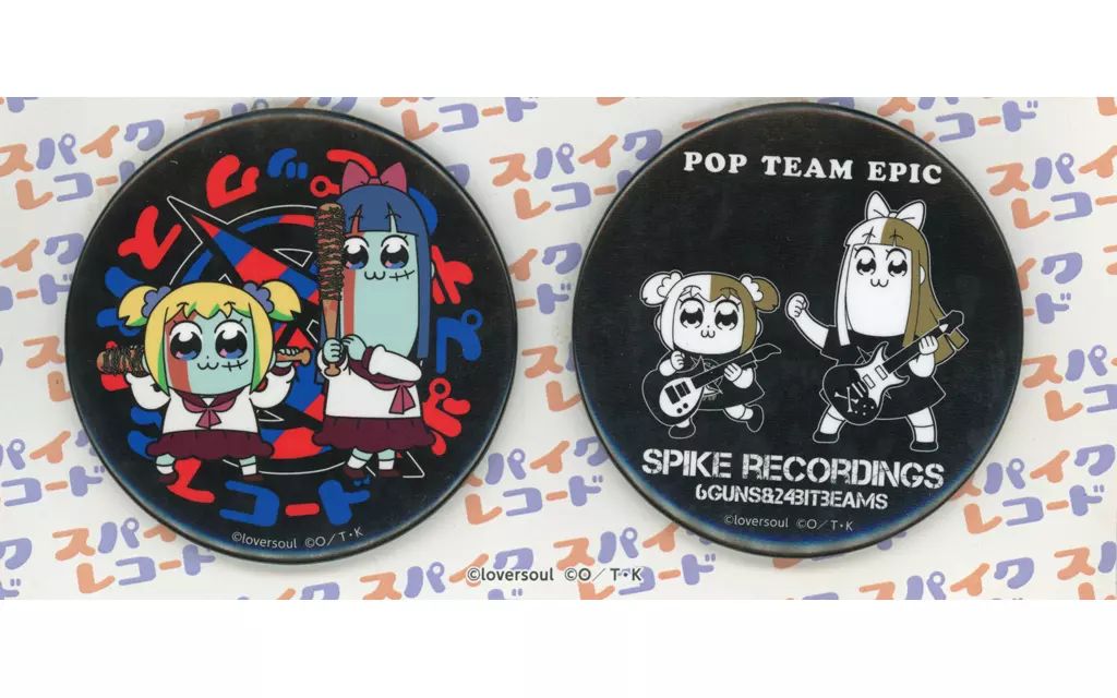 中古】バッジ・ビンズ HISASHI×ポプテピピック 缶バッジ(2個