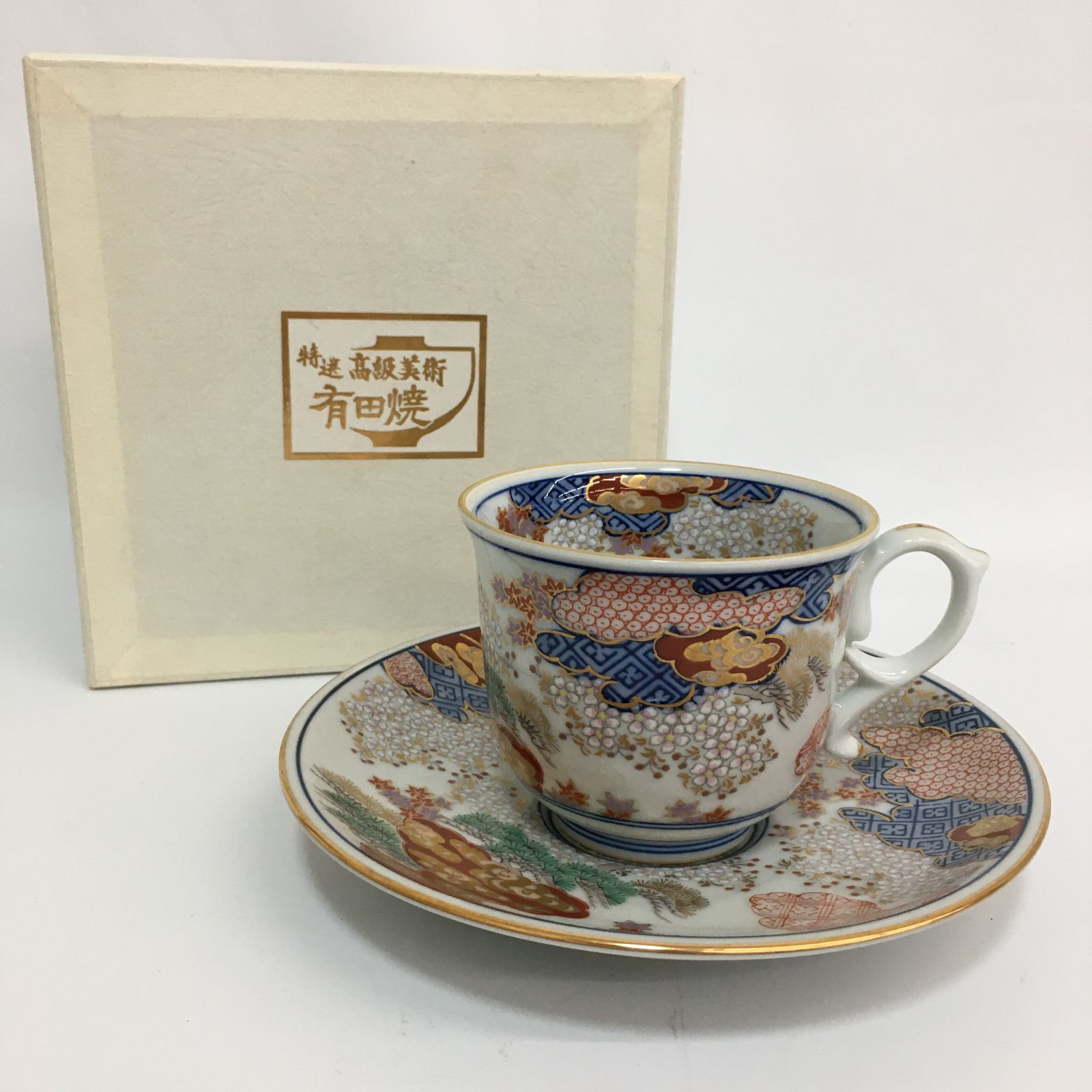 有田焼 賞美堂 其泉 極錦金彩古伊万里 カップ&ソーサー 1客 極錦