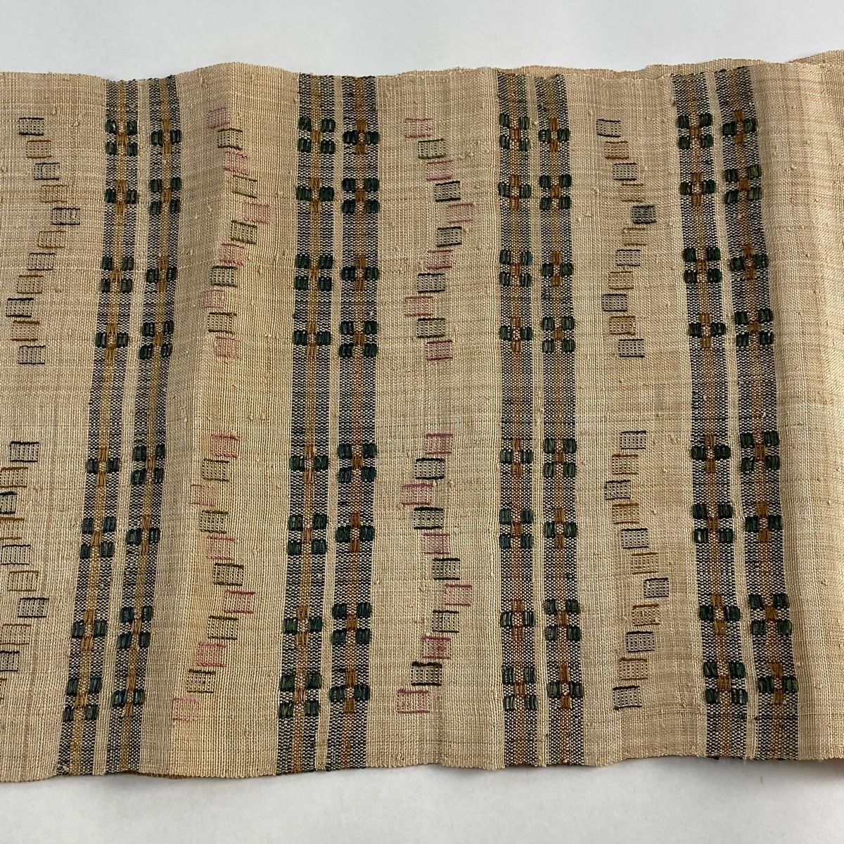 平和屋本店□極上 九寸開き名古屋帯 花織 紬地 間道 逸品 DZAA5317kh5