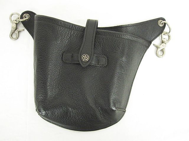 DEAL DESIGN ディールデザイン ウエストバッグ レザー 黒 ブラック MF 0002-1027-1