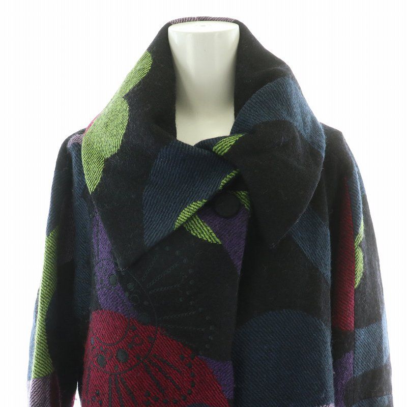 トクコプリミエヴォル TOKUKO 1er VOL コート ロング ウール 花柄 総柄  