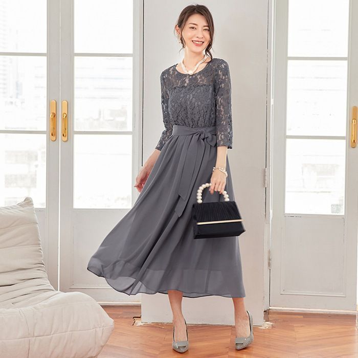 パーティードレス ロングワンピース ドレス ドレスワンピース 総レース シースルー袖 長袖 ロング丈 結婚式 披露宴 二次会 お呼ばれ 20代 30代 40代 レディース フォーマル 春 夏 秋 冬 お呼ばれ cuiying103