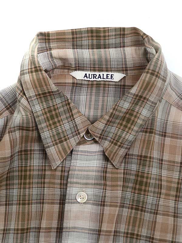 AURALEE オーラリー 21AW WOOL RECYCLED POLYESTER CLOTH SHIRT